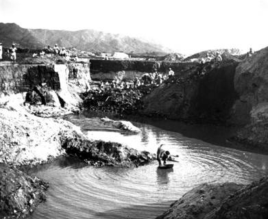Opencast mine, Korea, 1900. Artist: Unknown