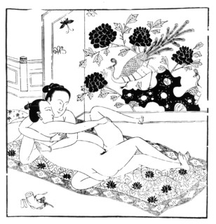 Erotic engraving, Chinese. Artist: Unknown