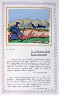 The Germans use chlorine gas, Ypres, 22nd April 1915, (1919). Artist: Andre Helle