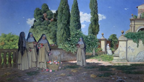 'The Nuns Garden', c1870-1938. Artist: Enrico Tarenghi