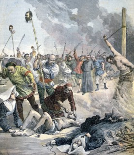 Massacres in China, 1891. Artist: Henri Meyer