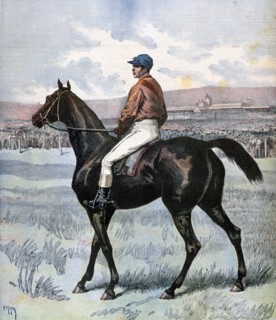 'Clamart', winner of the Grand Prix de Paris, owned by Edmond Blanc, 1892. Artist: Henri Meyer