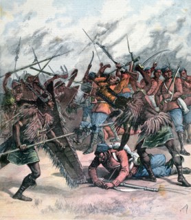 Insurrection in Manpur, India, 1891. Creator: Henri Meyer.