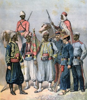 The French colonial forces, 1891.  Creator: Henri Meyer.