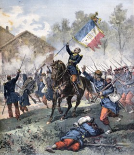 Death of Colonel Malleville, Battle of Solferino, 24th June 1859, (1891). Artist: Henri Meyer