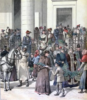 Palm Sunday, Holy Week, Paris, 1891. Creator: Henri Meyer.