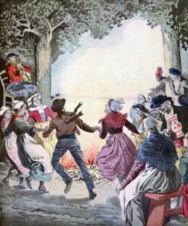 The fires of Midsummer's Day, 1912. Artist: Unknown