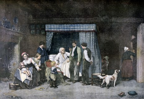 The Worker and his Children, 1892. Artist: Theophile Emmanuel Duverger