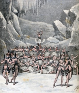 The Snow Ballet, from 'la Voyage dans la Lune' by Jacques Offenbach, 1892. Creator: Henri Meyer.