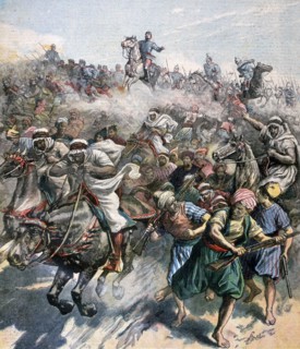 The death of General Margallo, the Rif war, Morocco, 1893. Artist: Unknown