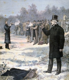 The Duel between Paul Deroulede and Georges Clemenceau, 1893. Artist: Henri Meyer