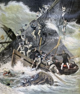 Shipwreck of the 'La Bourdonnais', Sainte Marie, Madagascar, 1893. Artist: Henri Meyer