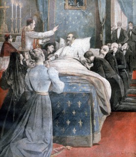 The death of the Comte de Paris, England, 1894. Artist: Lionel Noel Royer