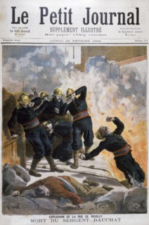 Death of Sergeant Bauchat, Rue de Reuilly, Paris, 1894. Artist: Frederic Lix