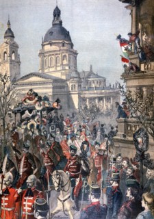 Funeral of Lajos Kossuth, Budapest, 21st March 1894.  Artist: Paul Merwart