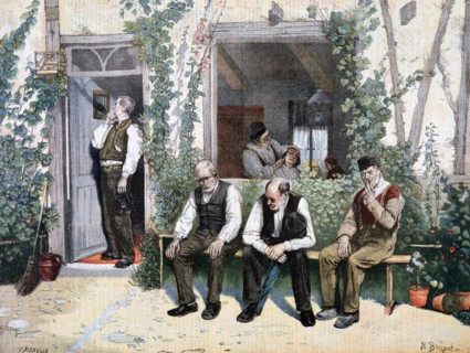 'At the Barber's', 1895. Creator: F Meaulle.