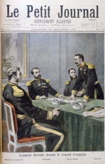 Admiral Gervais in front of the investigation board, 1895. Creator: F Meaulle.