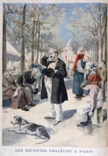 Heatwave in Paris, 1895. Creator: F Meaulle.