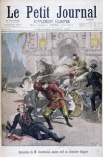 Assasination of Stefan Stambulov, Sofia, Bulgaria, 1895. Artist: Henri Meyer