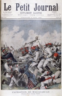 The capture of a Hova camp, Madagascar, 1895. Artist: Henri Meyer