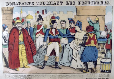'Napoleon Bonaparte Visiting the Plague Stricken of Jaffa', 11th March 1799, 19th century. Artist: Unknown