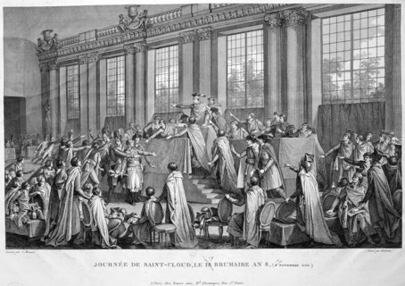 'The coup d'état of the 18th Brumaire (9th November), 1799', 19th century. Artist: Unknown