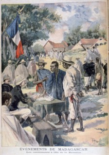 Enlisting Natives on the Island of La Reunion, 1895. Artist: Oswaldo Tofani