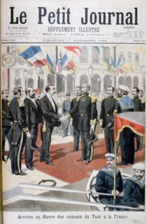 Arrival in Le Havre of the gifts of the Tsar in France, 1895. Creator: F Meaulle.