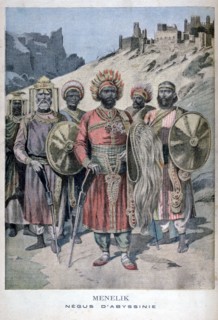 Menelik II of Abyssinia, 1895. Artist: Henri Meyer