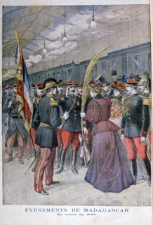 The return of the 200 regiment from Madagascar, 1896. Artist: Henri Meyer
