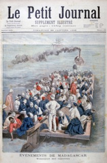 Events in Madagascar: The Repatriation of French troops, 1896. Artist: Oswaldo Tofani