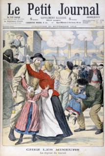 Among the miners, the resumption of work, 1902. Artist: Unknown
