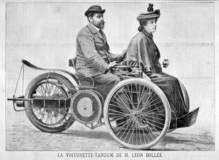 Leon Bollee's 'Voiturette' car, 1896. Artist: Henri Meyer