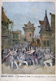 'Les Dessous de l'Annee', revue at the Nouveau Theatre, 1896. Artist: Henri Meyer