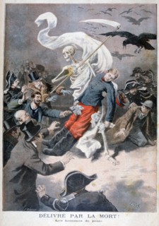 'Delivered by death!', 1896. Creator: Frederic Lix.