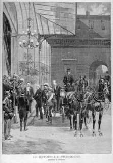 The return of Felix Faure, President of France, to Paris, after his visit to Russia, 1897. Creator: F Meaulle.