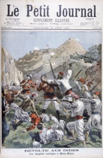 Revolt on the North-West Frontier, the British besieged at Malakand, India, 1897. Creator: Oswaldo Tofani.