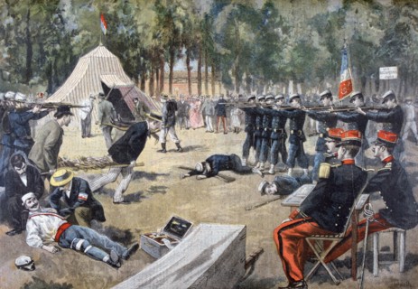 French military manoeuvres: first-aid workers, 1897. Artist: Unknown