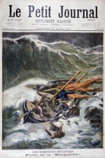 Loss of the fishing boat 'Marguerite', 1897. Creator: Oswaldo Tofani.