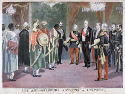 The ambassadors of Abyssinia visiting the Élysée Palace, 1898. Creator: F Meaulle.