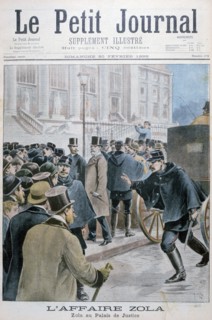 Émile Zola affair, being taken to the Palais de Justice, Paris, 1898. Artist: Henri Meyer
