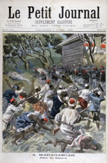 Defeat of the Sakalava, Madagascar, 1898. Creator: F Meaulle.