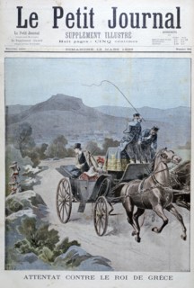 Attempted attack on the King of Greece, 1898. Artist: Henri Meyer