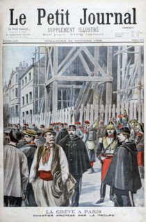 A strike in Paris, 1898. Artist: Henri Meyer