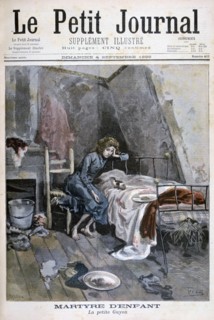 Revolte of the blind men in a hospice, France, 1904. Artist: Unknown