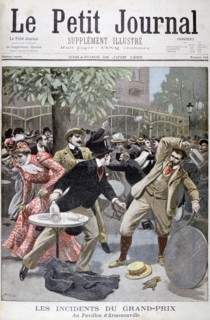 Incident at the Grand-Prix, Pavillion d'Armenonville, France, 1899.  Artist: Eugene Damblans