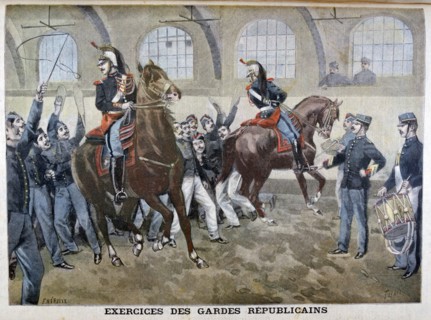 The French Republican Guard, 1899. Creators: F Meaulle, Oswaldo Tofani.