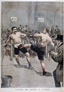 Boxing in Paris, 1899. Artist: Unknown