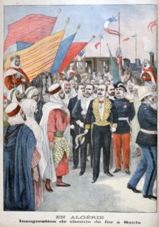 Inauguration of railroad, Saida, Algeria, 1900. Artist: Unknown