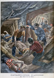 Mine collapse, Aniche, France, 1900. Artist: Unknown